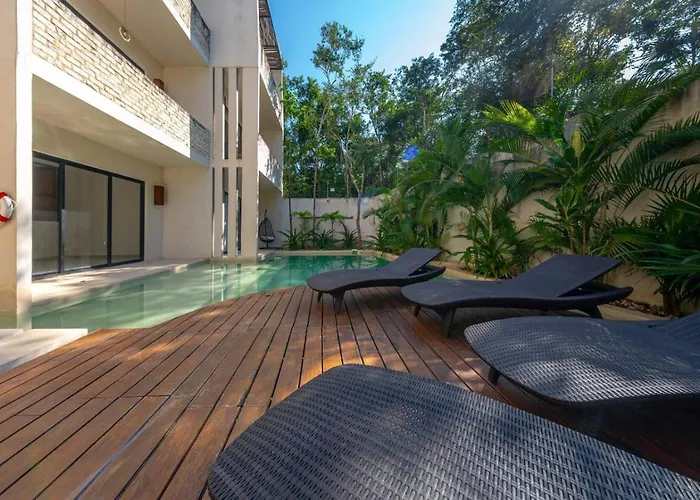 Lux 1 Bedroom With Rooftop Pool In Jungle At Paraiso Сasa de vacaciones *