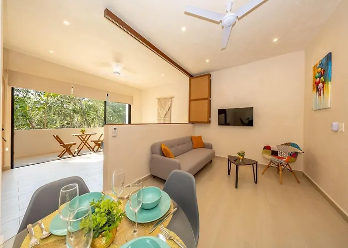 Сasa de vacaciones Lux 1 Bedroom With Rooftop Pool In Jungle At Paraiso *